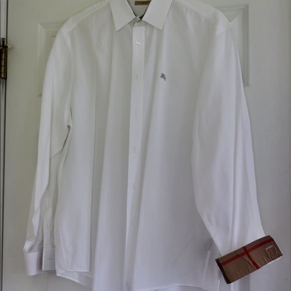 burberry mens white dress shirt